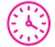 Pink clock icon