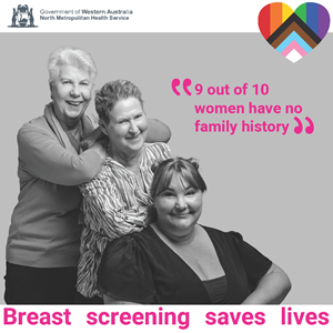 Gerry Steph Barb family history social media tile promoting breast screening