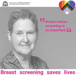 Steph social media tile promoting breast screening