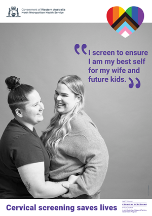 Same and Tash hero poster black and white promoting cervical screening