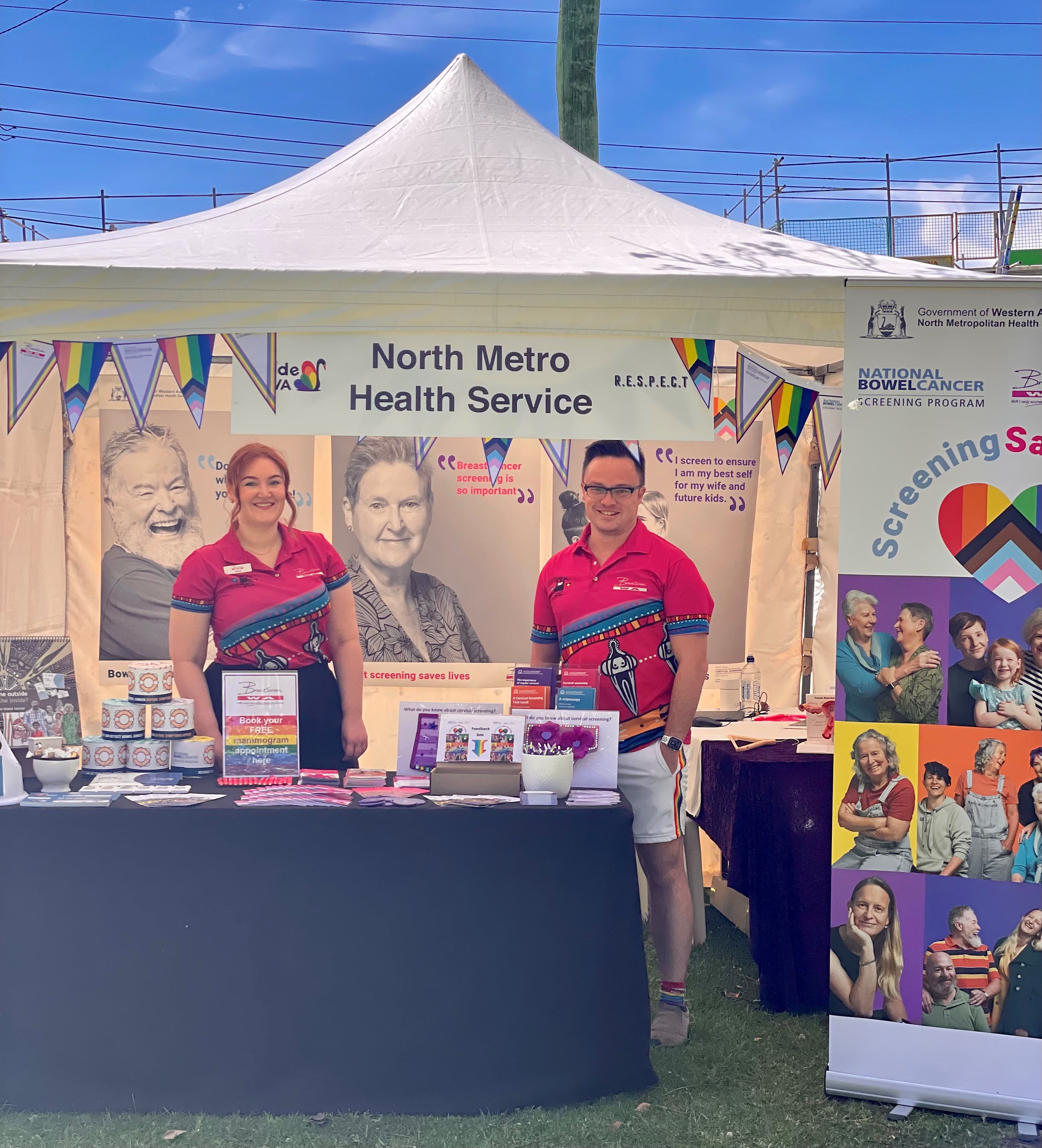 Staff engaging with the community at Pride Fair Day 2021
