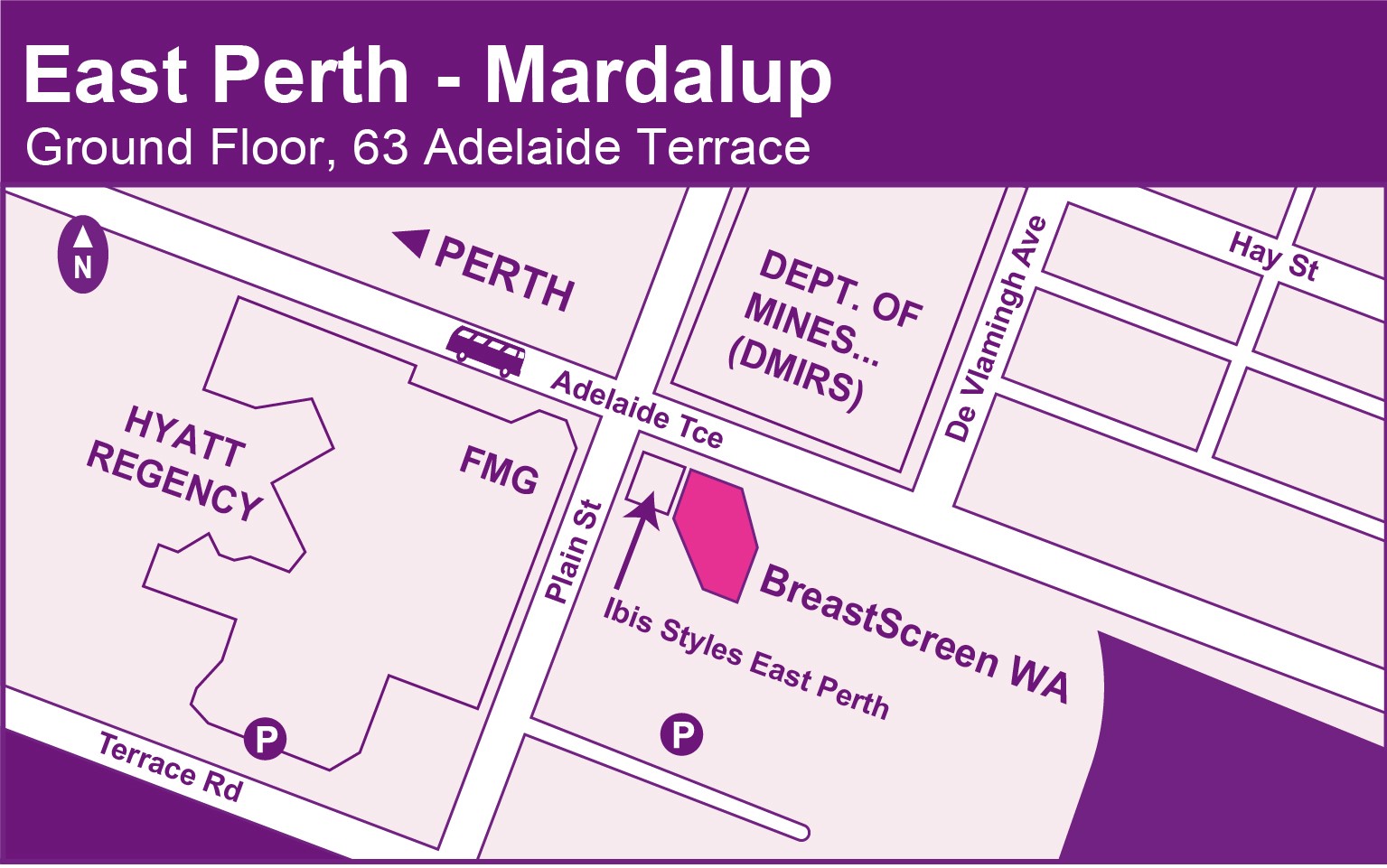 East Perth map