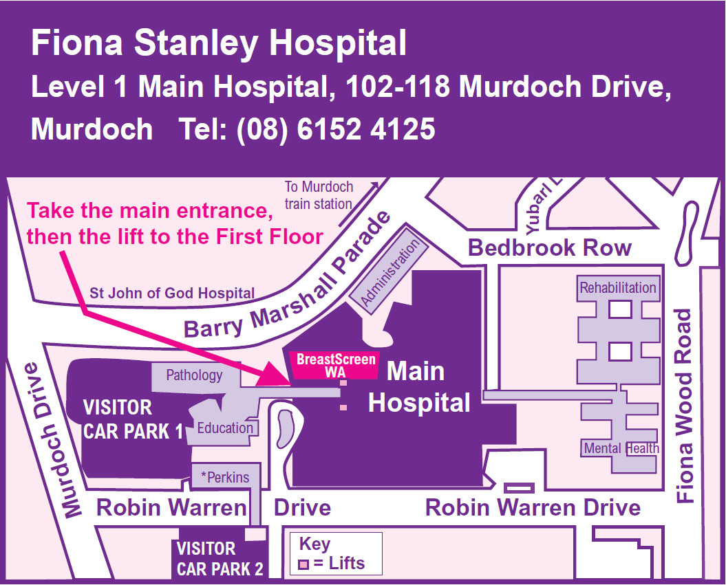 Fiona Stanley Hospital assessment centre map