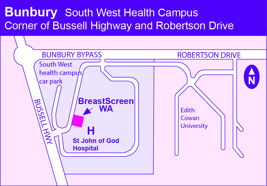 Map of Bunbury clinic