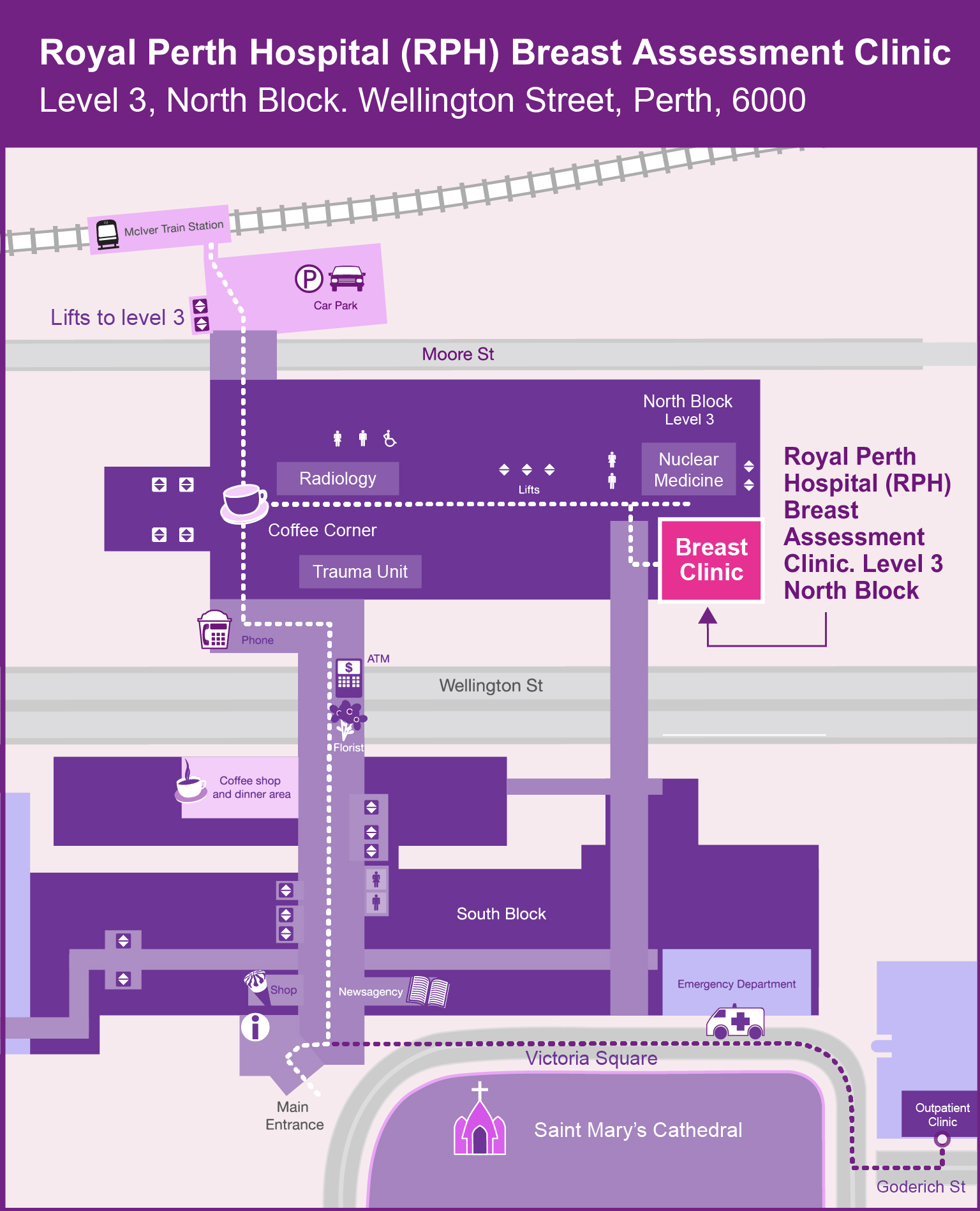 Royal Perth Hospital assessment centre map